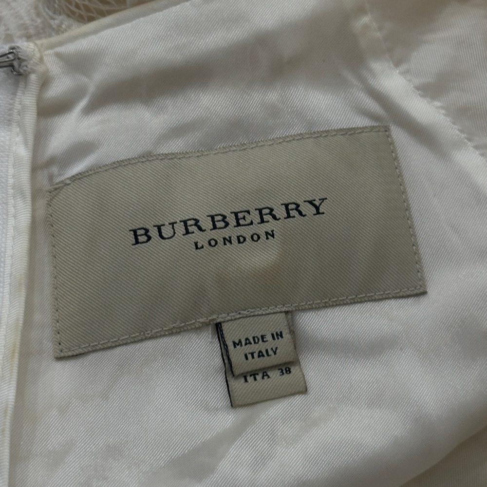 Burberry Off White Lace Embroidery Bridal Graduation Fitted Size Women’s 4 - Picture 4 of 11